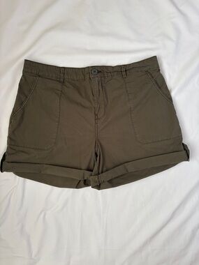 Social Standard by Sanctuary Hero Shorts XXL Olive Green Utility Stretch